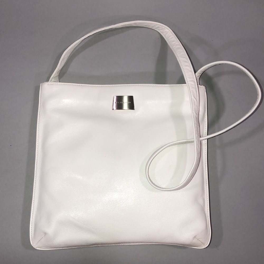 New Perlina white leather shoulder bag 🤍